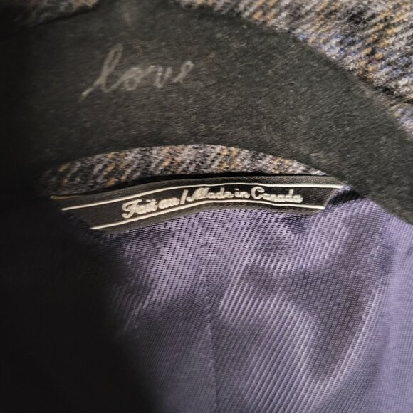 Jack Victor Men’s 44L Wool Blazer Gray Glen Plaid Classic Sport Coat Union Made - Picture 5 of 11